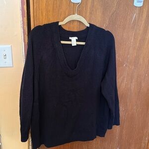 Blue turtleneck sweater